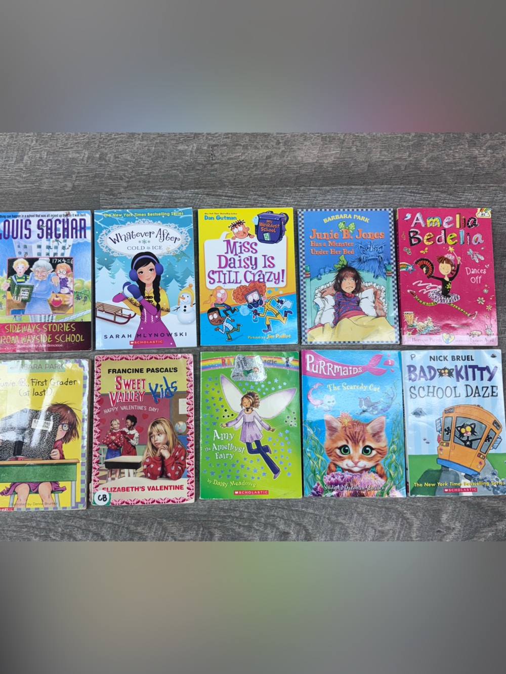 Lot of 10 Elementary Chapter Books - Scholastic & More-Junie B. Jones, Bad Kitty